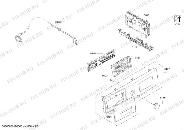 Схема №6 WTW85460 Serie 6 selfCleaning Condenser с изображением Панель управления для сушилки Bosch 11010693