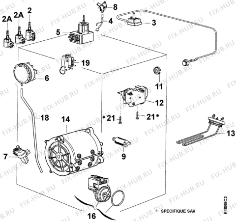 Взрыв-схема стиральной машины Zanussi TL575 - Схема узла Electrical equipment