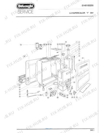 Схема №1 99V с изображением Обшивка для электрообогревателя DELONGHI 710316