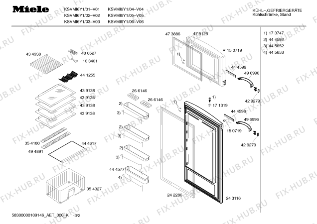 Взрыв-схема холодильника Miele KSVMI6Y1 KT2440SD/08 - Схема узла 02