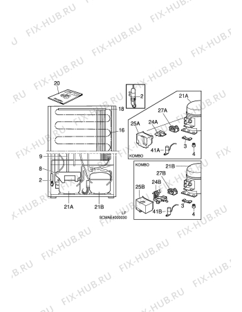 Взрыв-схема холодильника Aeg 4074-6KG - Схема узла C10 Cold, users manual