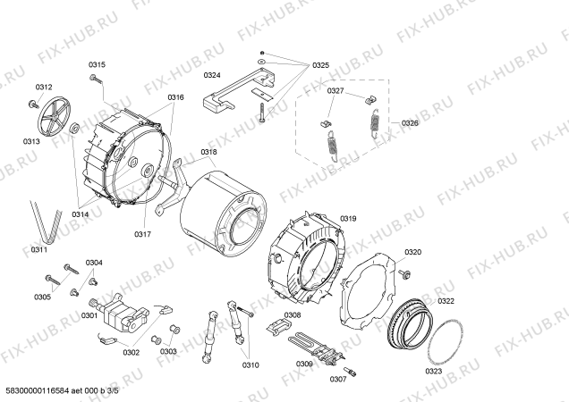 Схема №5 WAE32490NL с изображением Панель управления для стиралки Bosch 00449123