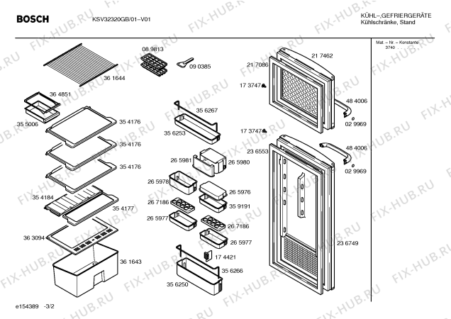 Взрыв-схема холодильника Bosch KSV32320GB - Схема узла 02