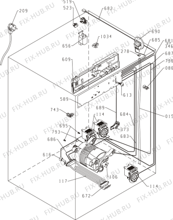 Схема №7 WA61061R (160613, PS13/06BR) с изображением Обшивка для стиральной машины Gorenje 239305