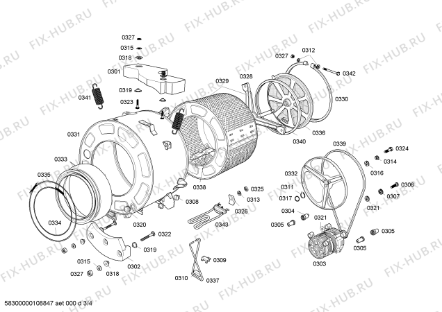 Схема №4 WFA206Q40V LAVADORA 16PR 1000 127V/60HZ с изображением Переключатель для стиралки Bosch 00490735