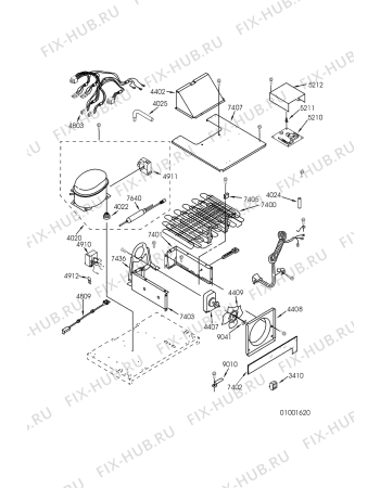 Схема №10 ART 690/LH с изображением Холдер для холодильной камеры Whirlpool 481241829663