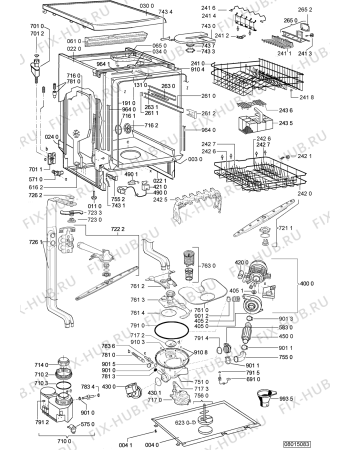 Схема №2 ADP 4617 SN WH с изображением Обшивка для посудомоечной машины Whirlpool 480140100519