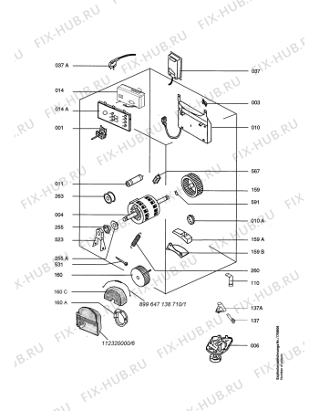Взрыв-схема стиральной машины Privileg 7622 CD, 10328 - Схема узла Electrical equipment