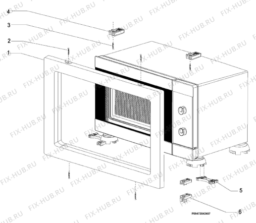 Взрыв-схема микроволновой печи Electrolux EMM20208X - Схема узла Section 8