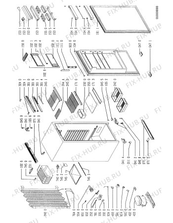 Схема №1 CA4290/01 с изображением Всякое для холодильной камеры Whirlpool 481931038825