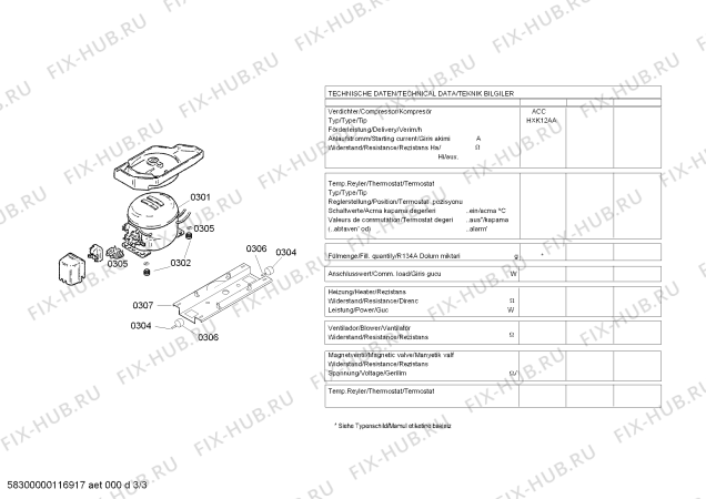 Взрыв-схема холодильника Bosch KSV42624NE - Схема узла 03