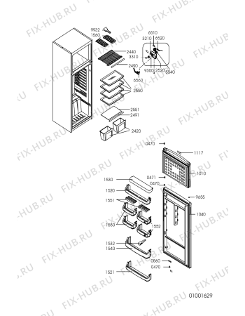 Схема №2 DP 185 с изображением Дверка для холодильника Whirlpool 481241829678