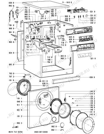 Схема №2 WAE 8575-D с изображением Обшивка для стиральной машины Whirlpool 481245210975