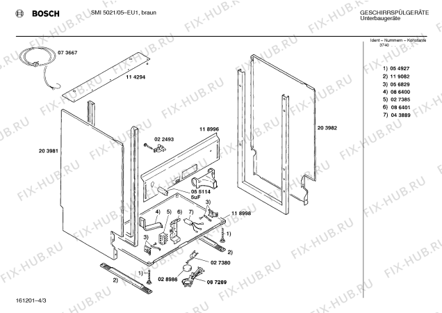 Схема №4 SMI5022GB SMI5022 с изображением Инструкция по эксплуатации для посудомоечной машины Bosch 00513598