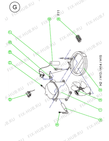 Схема №8 ADN 103 с изображением Трубка для холодильной камеры Whirlpool 482000006502