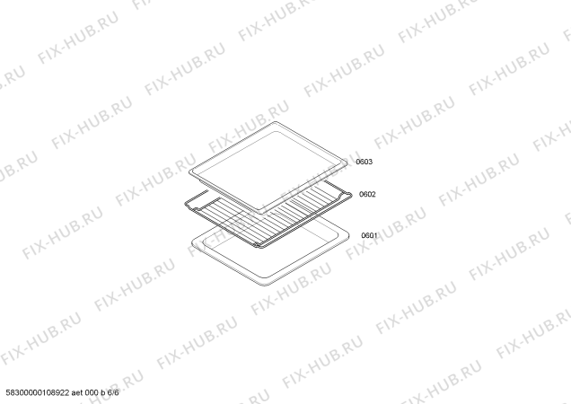 Взрыв-схема плиты (духовки) Bosch HBC86P760N - Схема узла 06