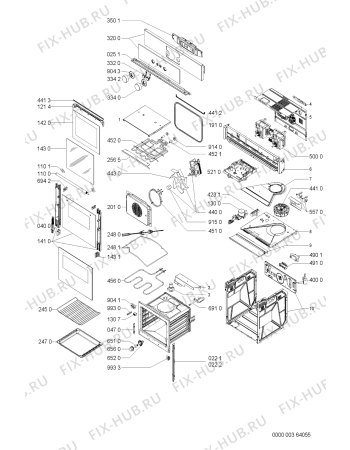 Схема №1 AKZ 673 IX с изображением Панель для духового шкафа Whirlpool 481245249003