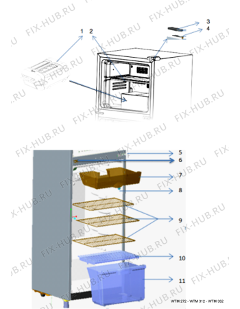 Схема №3 WTM 312 WH с изображением Компрессор для холодильника Whirlpool 482000020288