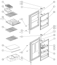 Схема №1 NRF71510W (277053) с изображением Шарнир для холодильной камеры Gorenje 299318