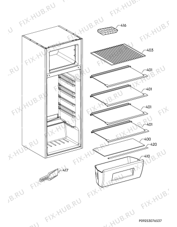 Взрыв-схема холодильника Smeg D3150P1 - Схема узла Internal parts