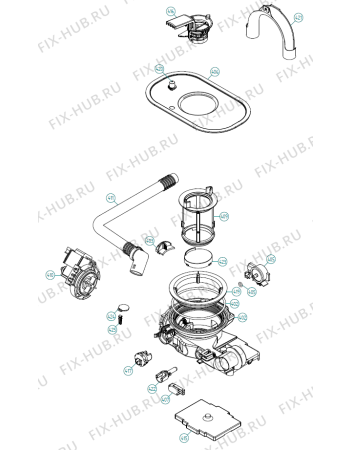Взрыв-схема посудомоечной машины Asko D5647 SOF EU   -White (170939, DW90.2) - Схема узла 04