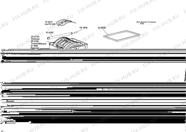 Взрыв-схема стиральной машины Bosch 0722044107 V411 - Схема узла 03