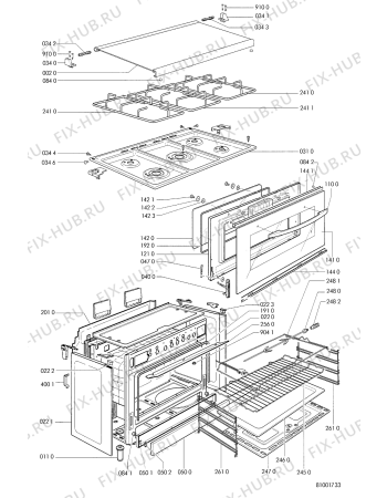 Схема №2 ACM 307IX с изображением Дверца для духового шкафа Whirlpool 481245058447