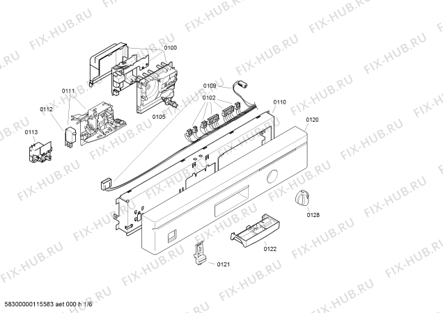 Схема №6 BM4000E с изображением Передняя панель для посудомойки Bosch 00448470