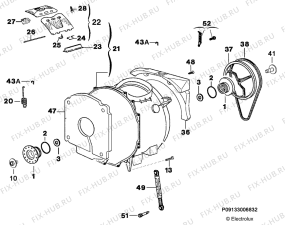 Взрыв-схема стиральной машины Electrolux EWT136459W - Схема узла Functional parts 267