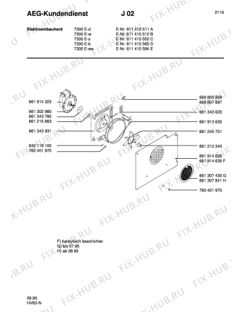 Взрыв-схема плиты (духовки) Aeg COMP. 7300E-B - Схема узла Section5