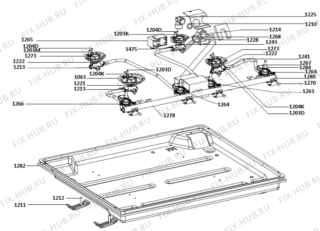 Схема №1 HG1654SBE/S1 (457082, HG62XXB) с изображением Шланг для электропечи Gorenje 702859