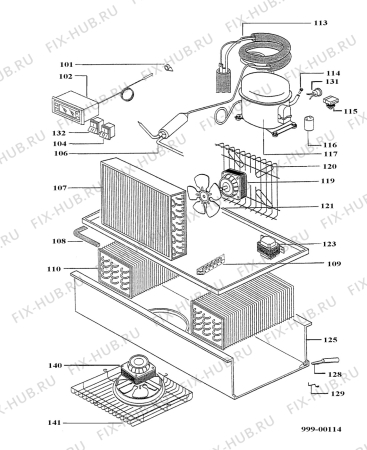 Взрыв-схема комплектующей Electrolux ESR142F1/4 - Схема узла Functional parts