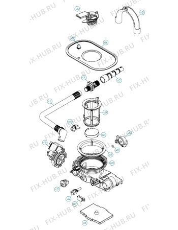 Взрыв-схема посудомоечной машины Atag VW6055ST XL NL   -VW6055STUU-A01 (341710, DW70.3) - Схема узла 07