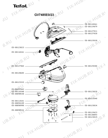 Схема №1 GV7485E0/23 с изображением Холдер для электропарогенератора Tefal CS-00127965