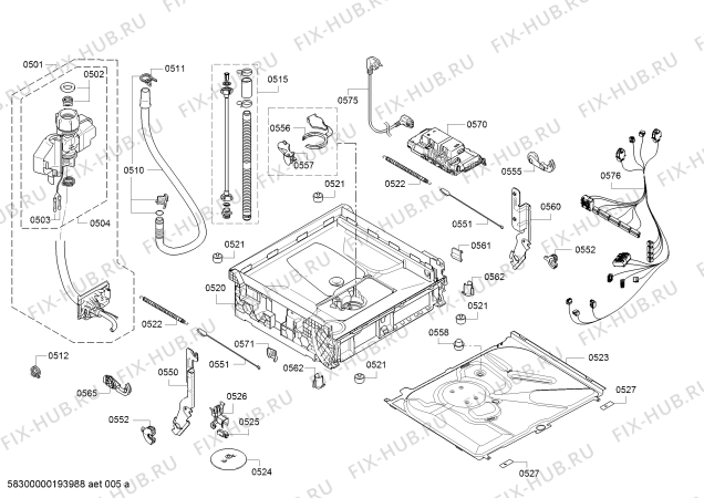 Взрыв-схема посудомоечной машины Bosch SCE63M25EU - Схема узла 05