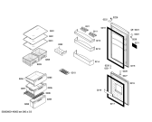 Схема №3 KGN33V00 с изображением Панель для холодильной камеры Bosch 00663448