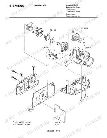 Схема №17 FA174R6 с изображением Кварц для плиты (духовки) Siemens 00791940