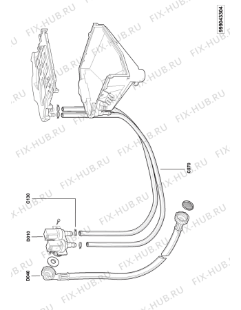 Схема №8 AWG 910 E CE с изображением Объединитель для стиралки Whirlpool 480111101236