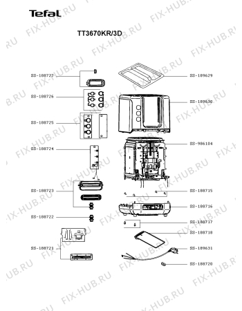 Схема №1 TT3670KR/3D с изображением Кабель для электрофритюрницы Tefal SS-189631