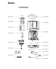 Схема №1 TT3670KR/3D с изображением Крышечка для тостера (фритюрницы) Tefal SS-189629