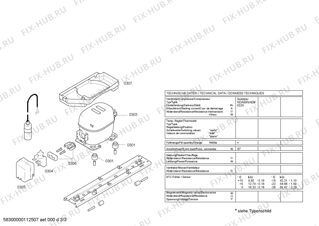 Взрыв-схема холодильника Siemens KS38R430IE - Схема узла 03