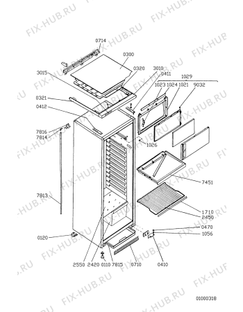 Схема №3 ARL 9304/G с изображением Дверка для холодильника Whirlpool 481944278103