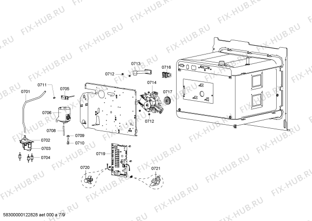Схема №9 HB36D8Z0C с изображением Вентиляционная решетка для плиты (духовки) Siemens 00664417