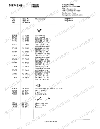 Схема №27 FM638V4 с изображением Сервисная инструкция для видеоэлектроники Siemens 00535398