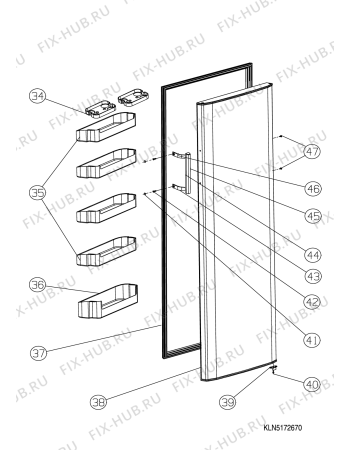 Взрыв-схема холодильника Ariston SD350IFE (F076971) - Схема узла