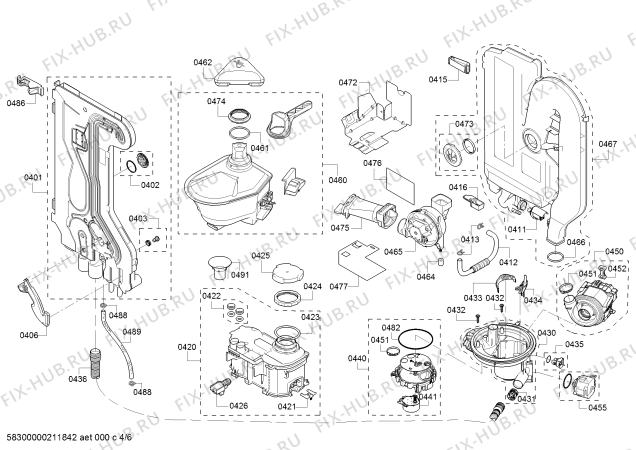 Схема №6 DWHD870WPR STAR GLOW с изображением Изоляция для посудомоечной машины Bosch 11026812