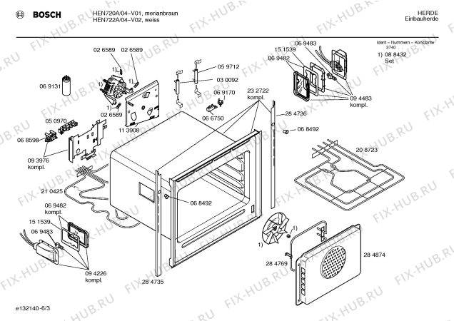 Схема №6 HEN720A с изображением Ручка регулировки мощности для плиты (духовки) Bosch 00155373
