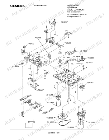 Схема №8 RD131G6 с изображением Сервисная инструкция для телевизора Siemens 00535645