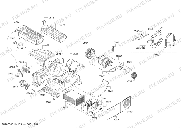Схема №4 3SC83602A с изображением Панель управления для сушилки Bosch 00702533