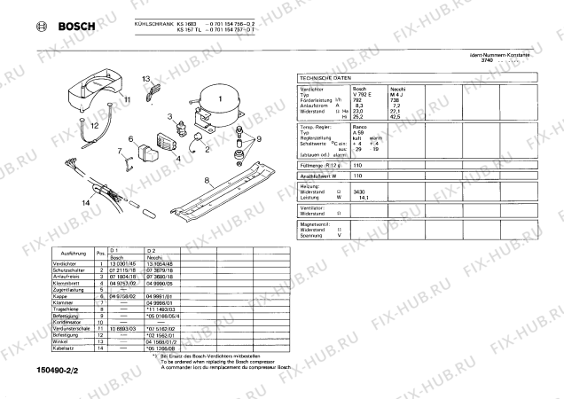 Взрыв-схема холодильника Bosch 0701154757 KS157TL - Схема узла 02